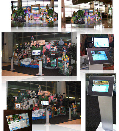 iPad kiosks showcased in the Wilkes-Barre - Scranton International Airport in Moosic, Pennsylvania